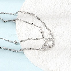 Braccialetti a un filo con maglie ad anello in ottone&nbsp;KK-CBA103C-01P