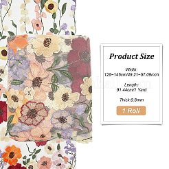 Кружевная ткань из полиэстера и тюля с вышивкой в этническом стиле&nbsp;DIY-WH0399-58