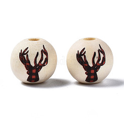 Незаконченная натуральная древесина европейский бисер&nbsp;LS-WOOD-S057-033