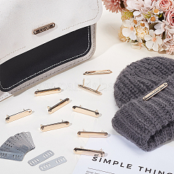 16 шт. Декоративные застежки для сумок овальной формы из цинкового сплава&nbsp;PURS-PH0001-35KCG