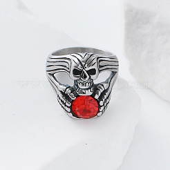 Halloween-Fingerringe aus Edelstahl 304 mit Strassen&nbsp;GJ8747-4