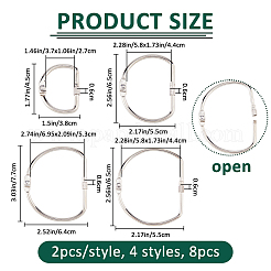 8 шт. 4 стиля железный винтовой карабин с замком-подвеской&nbsp;FIND-FH0014-46