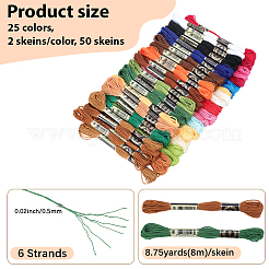 6-слойная полиэфирная нить для вышивания&nbsp;OCOR-CY0002-54A