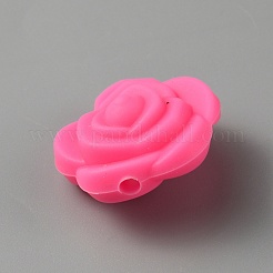 Perle di silicone ecologiche per uso alimentare rosa&nbsp;SIL-WH0014-20C
