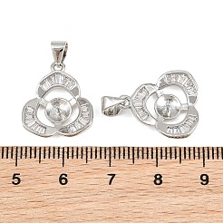 Messing-Mikropavé-Fassung mit klaren Zirkonia-Steinen&nbsp;KK-CBA6A75-06P