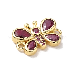 Ciondoli con connettori a farfalla in ottone con zirconi cubici&nbsp;LS-KK-L268-028G-04