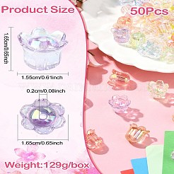 50шт УФ-покрытие прозрачные акриловые бусины&nbsp;MACR-CJ0002-23