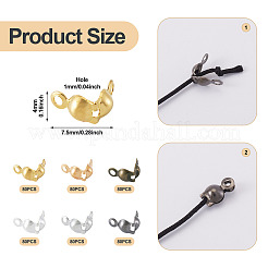 480 шт. 6-х цветные железные наконечники для бусин&nbsp;IFIN-PJ0001-02