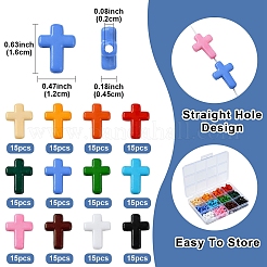 180шт 12 цвета непрозрачные акриловые бусины&nbsp;SACR-YW0001-75
