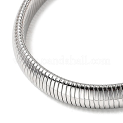 Не тускнеющие плоские ожерелья-змейки из нержавеющей стали 304 для женщин&nbsp;NJEW-U049-01P-01