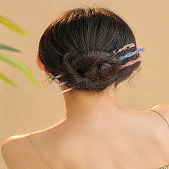 3шт 3-х цветные палочки для волос из ацетата целлюлозы (смолы)&nbsp;OHAR-LP0002-43