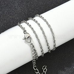 Ожерелья из цепочек-веревок из нержавеющей стали 304&nbsp;NJEW-Z084-02P-02