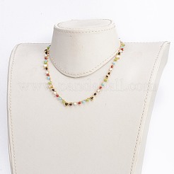 Rondelle vidrio encanto collares y pulseras conjuntos de joyas&nbsp;SJEW-JS01151