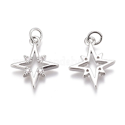 Латунные микропаве прозрачные подвески с фианитом&nbsp;ZIRC-O035-22P