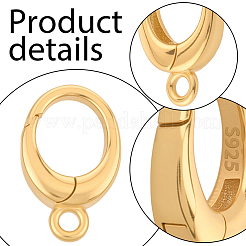 2 шт. 925 кольца-пружинки из стерлингового серебра&nbsp;STER-SC0001-62