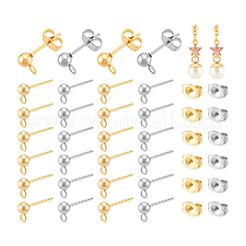 Фурнитура для сережек-гвоздиков из нержавеющей стали 304&nbsp;STAS-PH0007-04