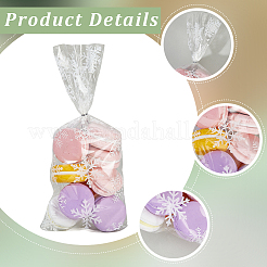 100 шт. Рождественские снежинки напечатаны целлофановые пакеты для упаковки конфет&nbsp;ABAG-GF0001-41A