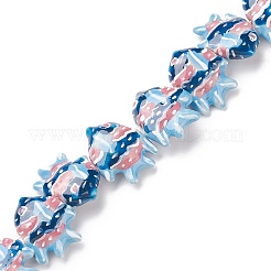 Perles en porcelaine manuelles&nbsp;X1-PORC-G002-54F