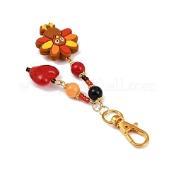 День благодарения подвеска-индейка из стекла и силикона&nbsp;HJEW-MZ00272