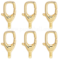 6 шт. латунные застежки-лобстеры&nbsp;KK-SC0007-18