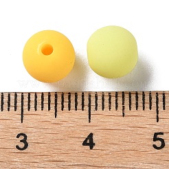 Прорезиненные бусины с имитацией силикона и акрила&nbsp;MACR-D029-01G