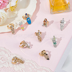 10 шт. 10 стиля сплава женские кольца для ногтей&nbsp;MRMJ-ME0001-22