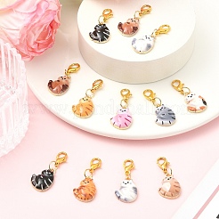 12pcs décorations de pendentif en alliage d'émail&nbsp;HJEW-YW00498