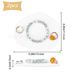 Gesso unregelmäßige Schmuck-Präsentationsplatte&nbsp;DJEW-WH0015-97A