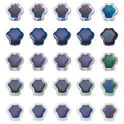 50шт 5 цвета стеклянные бусины&nbsp;GLAA-SP0001-58