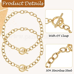 Браслеты-цепочки из нержавеющей стали 304&nbsp;BJEW-YW00017-01