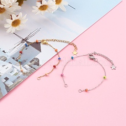 Set per la produzione di braccialetti a catena satellitare in acciaio inossidabile&nbsp;AJEW-JB00938