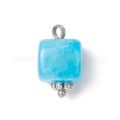 Подвески-кубы из окрашенного натурального агата&nbsp;PALLOY-JF03964