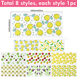8 шт. 8 стиля ПВХ пластиковые водонепроницаемые декоративные наклейки этикетки&nbsp;DIY-SP0004-93C