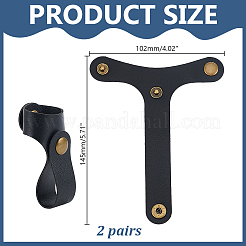 Фиксированная пряжка из искусственной кожи с защитой от потери для багажа&nbsp;AJEW-WH0816-347AB