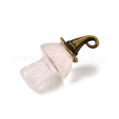 Подвески-грибы из натурального розового кварца&nbsp;G-D311-02AB-05