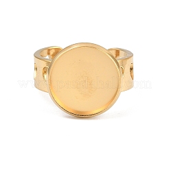 Componenti per anello a polsino in acciaio inossidabile 304 a forma di cuore cavo&nbsp;SA-CBA82C8-02D-G