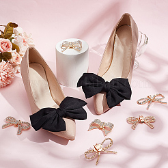 8 Stück 4 Stile abnehmbare Schuhschnallenclips aus Legierung mit Strassen&nbsp;FIND-HY0003-90G
