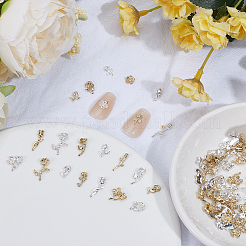 88 шт. 22 стиля кабошонов из цветочного сплава&nbsp;FIND-SP0004-78B