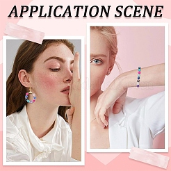 204 шт. 6-х цветные бусины из натурального агата&nbsp;G-YW0003-02