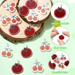 30шт 2 стиля непрозрачные акриловые подвески&nbsp;OACR-CJ0002-60