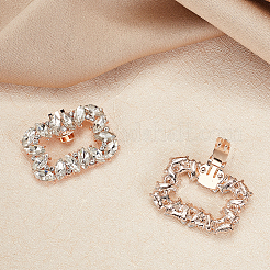 Legierung Kristall Strass Schuhschnalle Clips&nbsp;FIND-WH0021-88KCG
