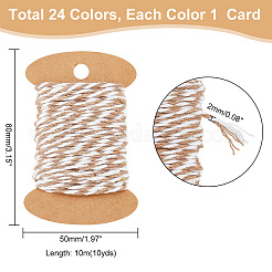 24 cartes 24 couleurs fil de coton ton remorquage&nbsp;OCOR-WH0047-53