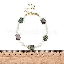 Armbänder aus Paua-Muschel und Muschelperlen für Damen&nbsp;BJEW-JB14218