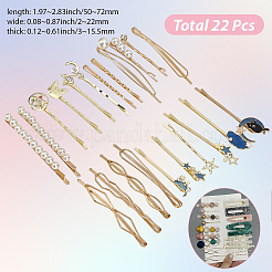 6 упаковка 6 вида шпилек для волос из цинкового сплава&nbsp;PHAR-SP0001-01B