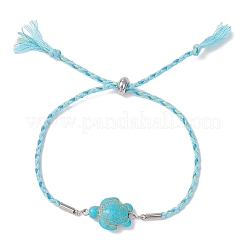 3 браслет из окрашенного синтетического бирюзового серебра&nbsp;BJEW-JB13263