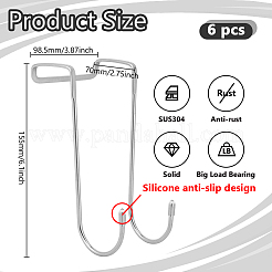 6шт железные крючки-вешалки&nbsp;AJEW-GO0002-77