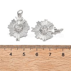 Shegrace Messing-Anhänger mit Mikropavé-Fassung aus klaren Zirkonia&nbsp;XGRQ2C491-405P