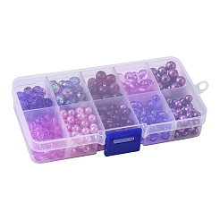 375шт 10 стильные круглые прозрачные акриловые бусины с имитацией жемчуга&nbsp;OACR-FS0001-16