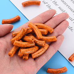 Непрозрачные акриловые бусины с краклеем&nbsp;MACR-S372-002N-008