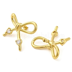 Серьги-гвоздики из нержавеющей стали 304 с микропаве из прозрачных кубических цирконий для женщин&nbsp;EJEW-U023-05G